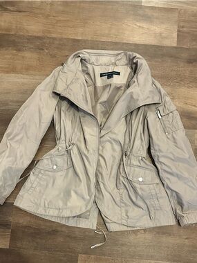 French Connection Beige Trench Coat with Hood